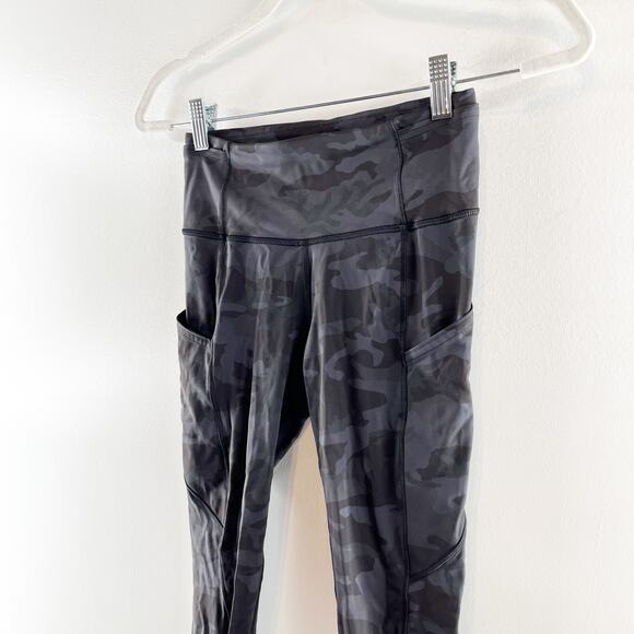 Lululemon Fast and Free Tight II 25" Nulux Heritage 365 Camo Deep Coal Multi 4 - Picture 9 of 11
